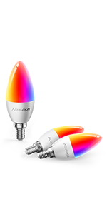 Aoycocr Smart Candelabra Bulbs