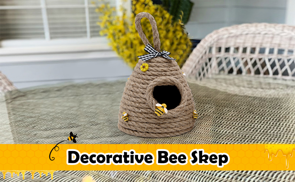 Jute Bee Hive Decor 
