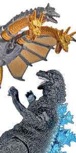 Set of 2 Mecha King Ghidorah and Godzilla 1954