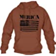 Vdnerjg Mens Hoodies Long Sleeve American Flag Vintage Bullet Graphic Drawstring Hooded Pullover Sweatshirts