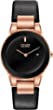 Citizen Women's Eco-Drive Modern Axiom Watch in Stainless Steel with Black Leather Strap, Black Dial (Model: GA1058-16E)