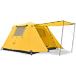 KAZOO Family Camping Tent Large Waterproof Pop Up Tents 6 Person Room Cabin Tent Instant Setup with Sun Shade Automatic Aluminum Pole