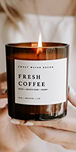 fresh coffee soy candle, coffee scented candle, latte candle, coffee house candle