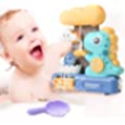 Little Bado Dinosuar Baby Bath Spray Water Bathtub Toy for Kids Toddlers Infant Babies 6 to 12 Months Boys Girls 1 2 3 4 Waterfall Fill Spin and Flow Bath Toy