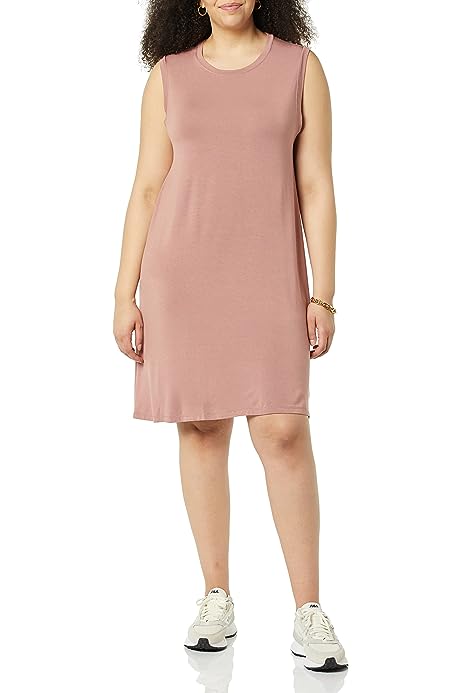 Women's Jersey Relaxed-Fit Muscle-Sleeve Swing Dress (Previously Daily Ritual)