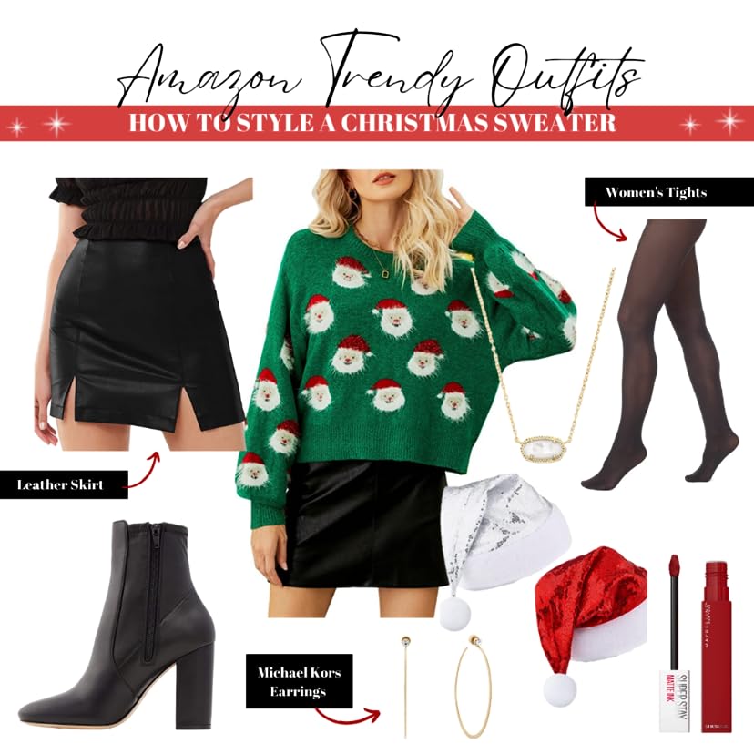 How to style a Christmas sweater - holiday style  #founditonamazon 