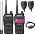 2Pcs BaoFeng UV-82 Pro 8W High Power Portable Dual Band Amateur Two Way Radio