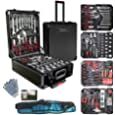 Alovelx Household Tool Set, Aluminum Trolley Case Tool Set Black, Household and Household Hand Tool Kit, Complete Household Tool Kit for DIY Projects Gift on Father&#39;s Day (Black)