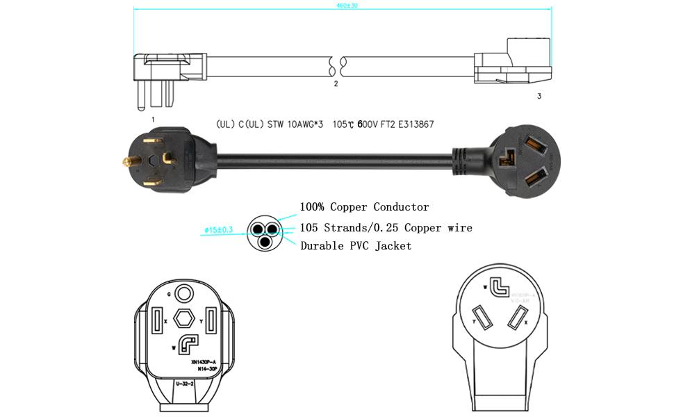 Dryer Power Cord Adapte