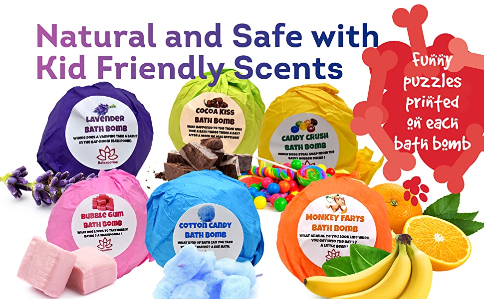 All Natural Fragrances Bath Bombs For Kids