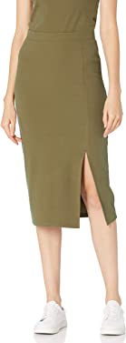 The Drop Women's Veronique High-Waist Slit Skirt