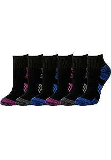 Women''s Peformance Cotton Cushioned Athletic Ankle Socks, 6 Pairs