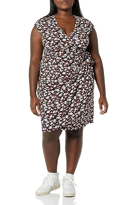 Women's Classic Cap Sleeve Wrap Dress (Available in Plus Size)