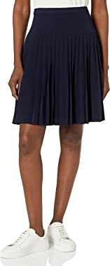 Tommy Hilfiger Women's Lined Zip Office Pleated Skirt