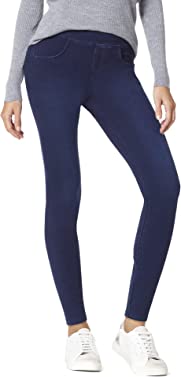 HUE Women's Super Soft Stretch High Rise Denim leggings, No Side Seams