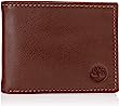 Timberland Men's Leather Passcase Wallet Trifold Wallet Hybrid