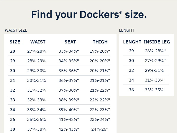 Find your Dockers size