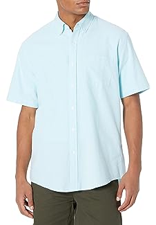 Men''s Regular-Fit Short-Sleeve Pocket Oxford Shirt