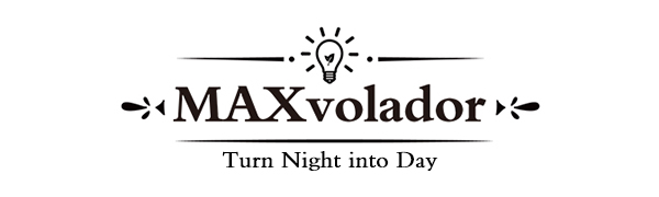 logo for maxvolador turn night into day