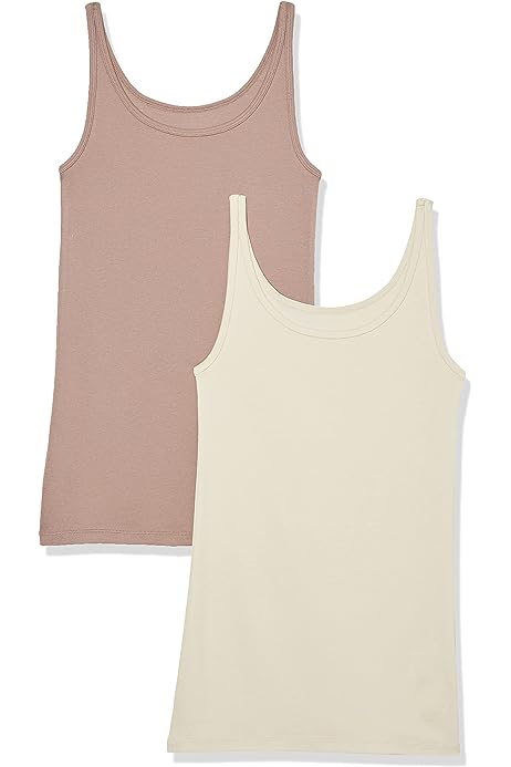 Women's Slim-Fit Thin Strap Tank, Pack of 2