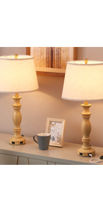 USB Table Lamps Set of 2