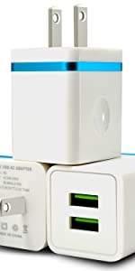 3Pack USB Wall Charger 