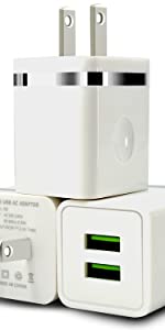 3Pack USB Wall Charger 