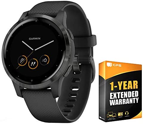 Garmin Vivoactive 4S GPS Smartwatch with Music & Fitness Activity Tracker & Health Monitor Apps (Black/Slate) 010-02172-11 4 S Bundle with Support Extension