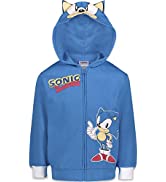 Sega Sonic The Hedgehog Fleece Zip-Up Cosplay Hoodie