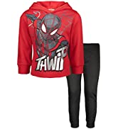 Marvel Spider-Man Big Boys Fleece Pullover Hoodie and Pants Outfit Set