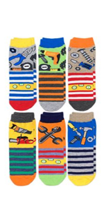 Jefferies Socks Boys Tools Pattern Crew Socks 6 Pack