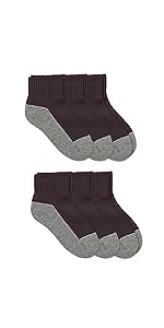 Jefferies Socks Boys'' Seamless Quarter-Height Half Cushion Socks 