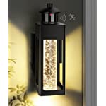 Modern Motion Sensor Outdoor Wall Lighting,LED Porch Light Fixture Wall Mount for House with Crystal Bubble Glass,Waterproof 3000K 10W 480LM Integrated LED Wall Sconce with Photocell for Garage Patio