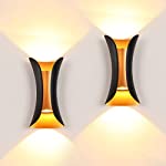 rosysky Wall Sconce Set of 2 Outdoor Modern LED Wall Light 10w Wall Lamps for Living Room Patio Wall Light Fixture Suitable for Porch, Bedroom, Terrace, Courtyard