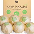 6 x 5.10oz Organic &amp; Natural Bath Bombs, Color Free, Handmade Bubble Bath Bomb Gift Set, Rich in Shea Butter, Fizzy Spa to Moisturize Dry Skin