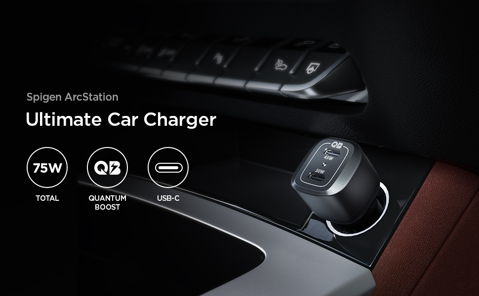 spigen dual usb c car charger