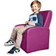 STASH Cute Kids Sofa Chair with Storage Toddler Children Comfy upholstered Recliner for Boys Girls Bedroom Ottoman Mini Small Armchair Play Room Toy Storage Modern Folding Home Baby Furniture Pink