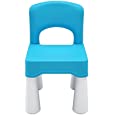 Plastic Kids Chair, Durable and Lightweight, 9.3&quot; Height Seat, Indoor or Outdoor Use for Boys Girls Aged 2+ Blue