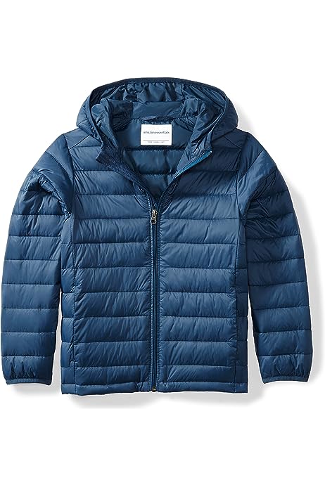 Boys and Toddlers' Lightweight Water-Resistant Packable Hooded Puffer Coat