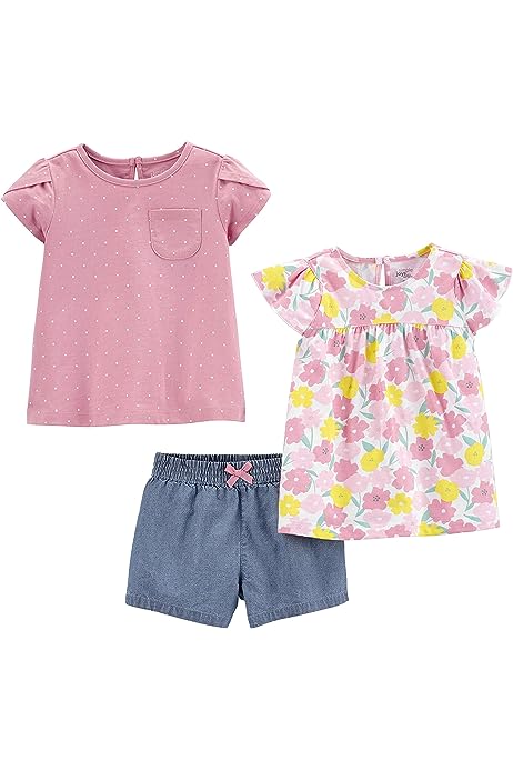 Toddlers and Baby Girls' 3-Piece Playwear Set