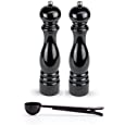 Peugeot Paris u&#39;Select Salt &amp; Pepper mill, Gift Set, Black Lacquer - With Stainless Steel Spice Scoop/Bag Clip (12 Inch)