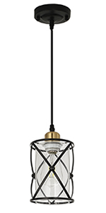 black pendant light