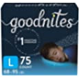 Goodnites Nighttime Bedwetting Underwear, Boys&#39; L (68-95 lb.), 75ct, FSA/HSA-Eligible