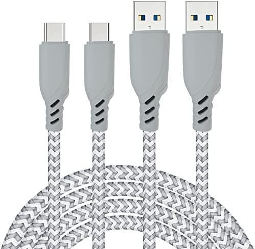 10FT 2Pack Long USB C Cable Charger Cord for LG K51 Q70 Velvet 5G K92 Wing 5G/Stylo 6 5 4 5X/V60 G8X G8 G7 V50 V40 V35 Thinq,Q7 Plus,Nokia X100 G300,T-Mobile REVVL V+ 5G/REVVL 5G,Fast Charge Charging