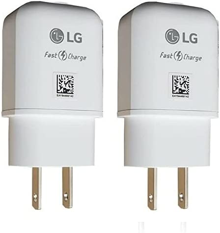 Original LG QuickCharge 3.0 Wall Charging Fast Adapter for G5 G6 NEXUS 5X 6P V10 V20 V30 - 2 PACK - Bulk Packaging