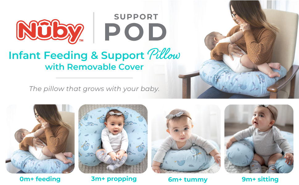 nuby, support, pod, pillow, baby, feeding, tummy, propping, sitting