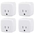 HBN Smart Plug Mini 15A, WiFi &amp; Bluetooth Smart Outlet Works with Alexa, Google Home Assistant, Remote Control with Timer Function, No Hub Required, ETL Certified, 2.4G WiFi Only, 4-Pack