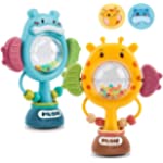 nicknack Baby Suction Toy for High Chair, 2PCS Suction Cup Toys for Table Activity Rattle for Babies 6 Months+