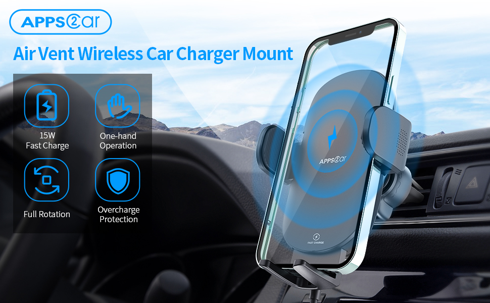 Air Vent Wireless Car Charger Mount