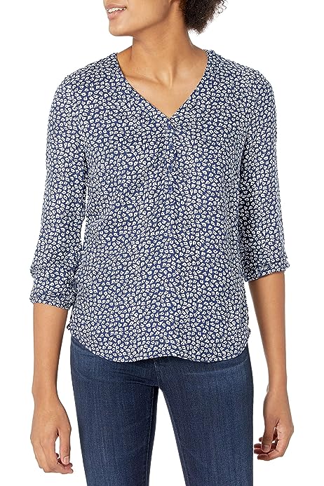 Women's 3/4 Sleeve Button Popover Shirt